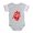 Heather Gray, variant on CafePress - Bl_Human Heart R - Cute Infant Baby Football Bodysuit