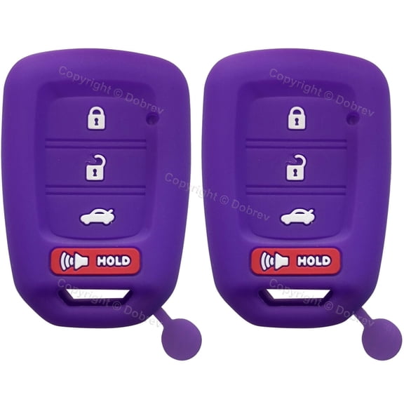 Silicone Rubber Cover Case Protector Fob Entry for Honda Accord CR-V Civic key (purple and purple)