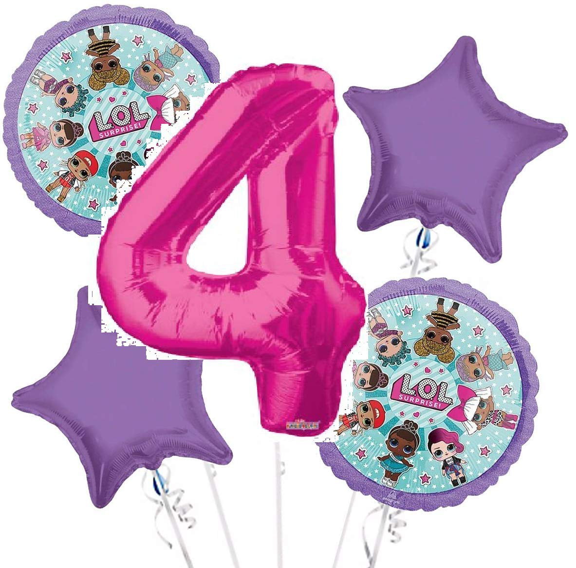 Any Gender Any Age Foil Helium 5 Balloons Balloon Birthday Bouquet By ANAGRAM 