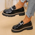 thumbnail image 4 of Miluxas Women's Casual Slip On Loafers Round Toe Low Heel Dress Shoes Comfortable Everyday Wear for Spring Summer Black 7.5(40), 4 of 9