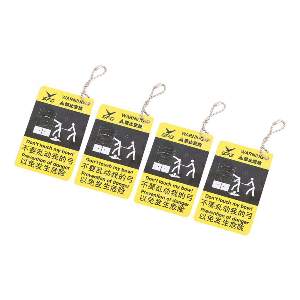 Details about   Pack of 4 Archery Warning Cards Warning Mark Glossy-Finish Scratch-resistant 