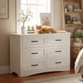 thumbnail image 5 of 6 Drawer White Dresser, Anti-Tip Chest of Drawers with Metal Handles, Multi-Purpose Storage Cabinet for Bedroom, Living Room, Nursery, Hallway, 5 of 7