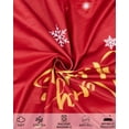 thumbnail image 3 of Christmas Chair Covers Set of 4, Red Poinsettia Print Dining Room Chair Covers Stretch Parsons Chair Slipcovers for Kitchen Holiday Party Decoration, 3 of 6