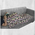 thumbnail image 5 of Abstract Soft Flannel Fleece Blanket, Pop Art Inspired Sketchy Circles Dots Colorful Modern Motifs Hand Drawn Like, Cozy Plush for Indoor and Outdoor Use, 50" x 70", White Multicolor, by Ambesonne, 5 of 5