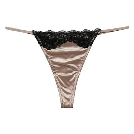 Pavied Thongs for Women No Show Underwear Women s And Low Rise T Back Yoga And Sport Panties In Ice Silk Fabric Cheeky Underwear Panties for Women Pink XL