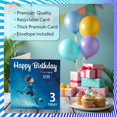 thumbnail image 3 of Tarjeta de cumpleaños Stuff4 con temática de fútbol para niños con diseño de tercer cumpleaños, 3 of 7