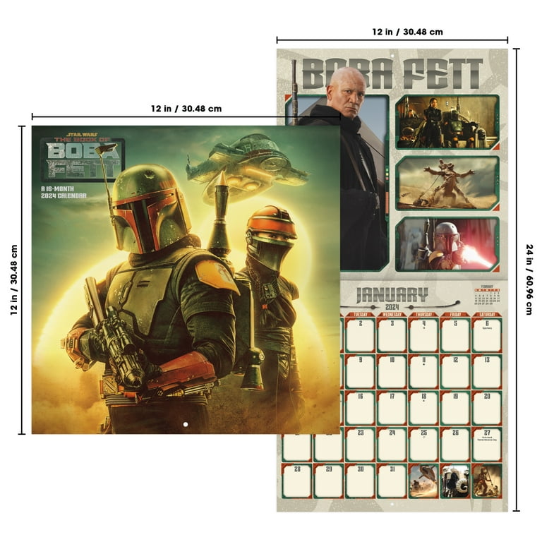 Trends International 2024 Star Wars: The Book of Boba Fett Wall Calendar &  Magnetic Frame - Walmart.com