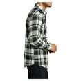 thumbnail image 2 of Yellow Rooster Men's Button Down Regular Fit Long Sleeve Plaid Flannel Casual Shirt Snow White/Black 4XL, 2 of 6