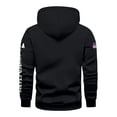 thumbnail image 4 of Men's Loose Fit Print Hooded Sweatshirt, USA UNITED STATES Flag Graphic Oversized Casual Fleece Pullover,Black,L, 4 of 4