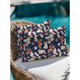 thumbnail image 4 of Outdoor Pillows Waterproof, Farmhouse Bunnies Bedding Throw Pillows with Insert for Couch Sofa Bed, Navy Blue Country Flowers Botanical 12x20 Inch Pillowcases Decorative Camping Patio Pillow Set of 2, 4 of 8