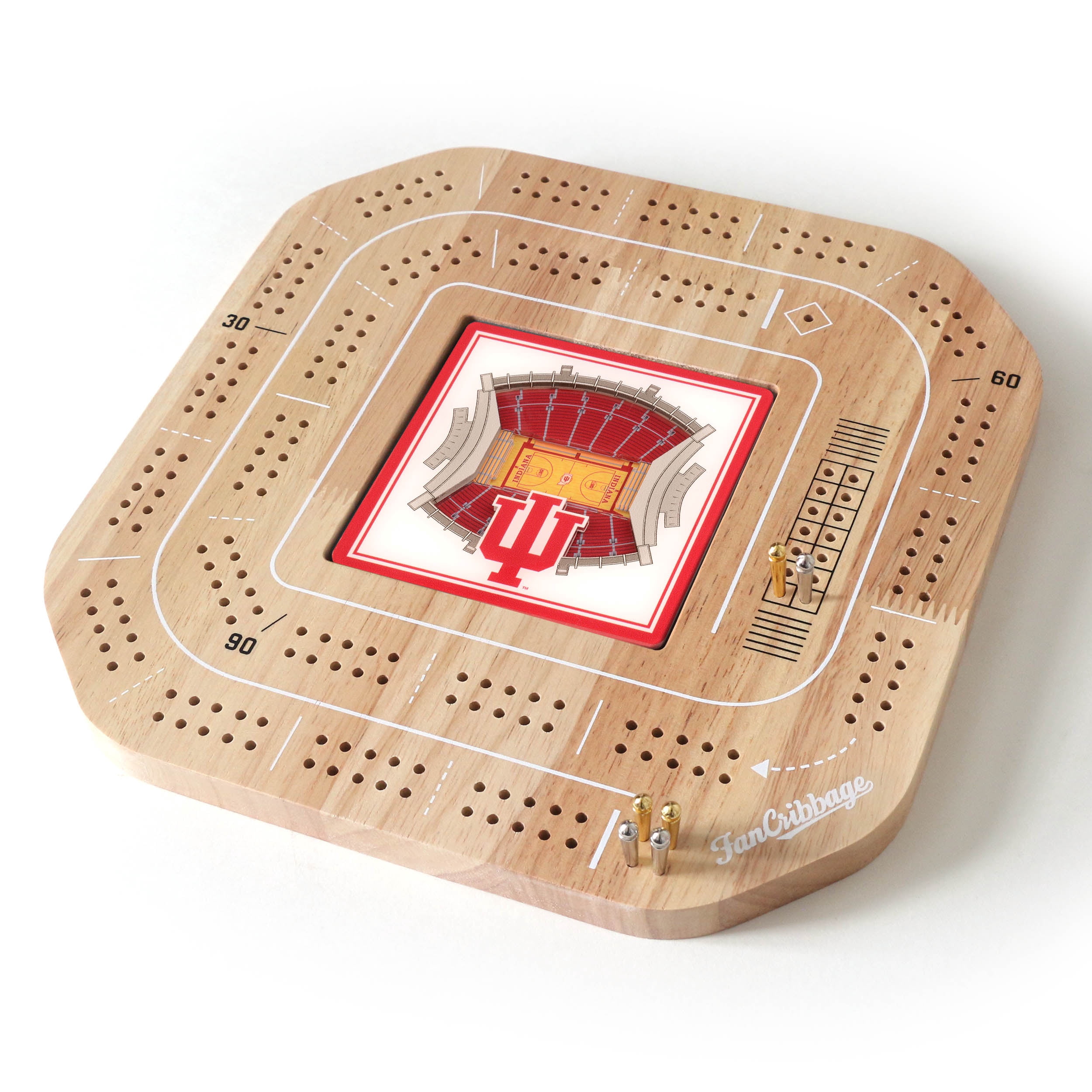 YouTheFan NCAA Indiana Hoosiers Stadiumview Cribbage