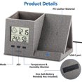 thumbnail image 2 of Lecone 10W Chargeur Sans Fil Bureau Organisateur Porte-Crayon Horloge Numérique, Compatible avec Téléphone 12 Pro Mini 11 X X XS, 2 of 5
