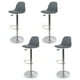 thumbnail image 1 of Silla para Bar y Barra de Cocina con Respaldo y Reposapies de Altura Ajustable Banco Taburete Giratorio con Asiento Acolchado de Diseño Moderno Set 4 Piezas Gris, 1 of 5