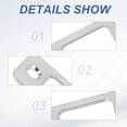 thumbnail image 3 of Uxcell Adjustable Door Strike Plate with Screws Stainless Steel for Electronic Locks Silver, 3 of 6