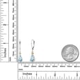 thumbnail image 6 of Gem Stone King 925 Silver and 10K Yellow Gold Sky Blue Aquamarine and Lab Grown Diamond Dangle Earrings for Women | 2.32 Cttw | Gemstone March Birthstone | Pear Shape 9X6MM, 6 of 6