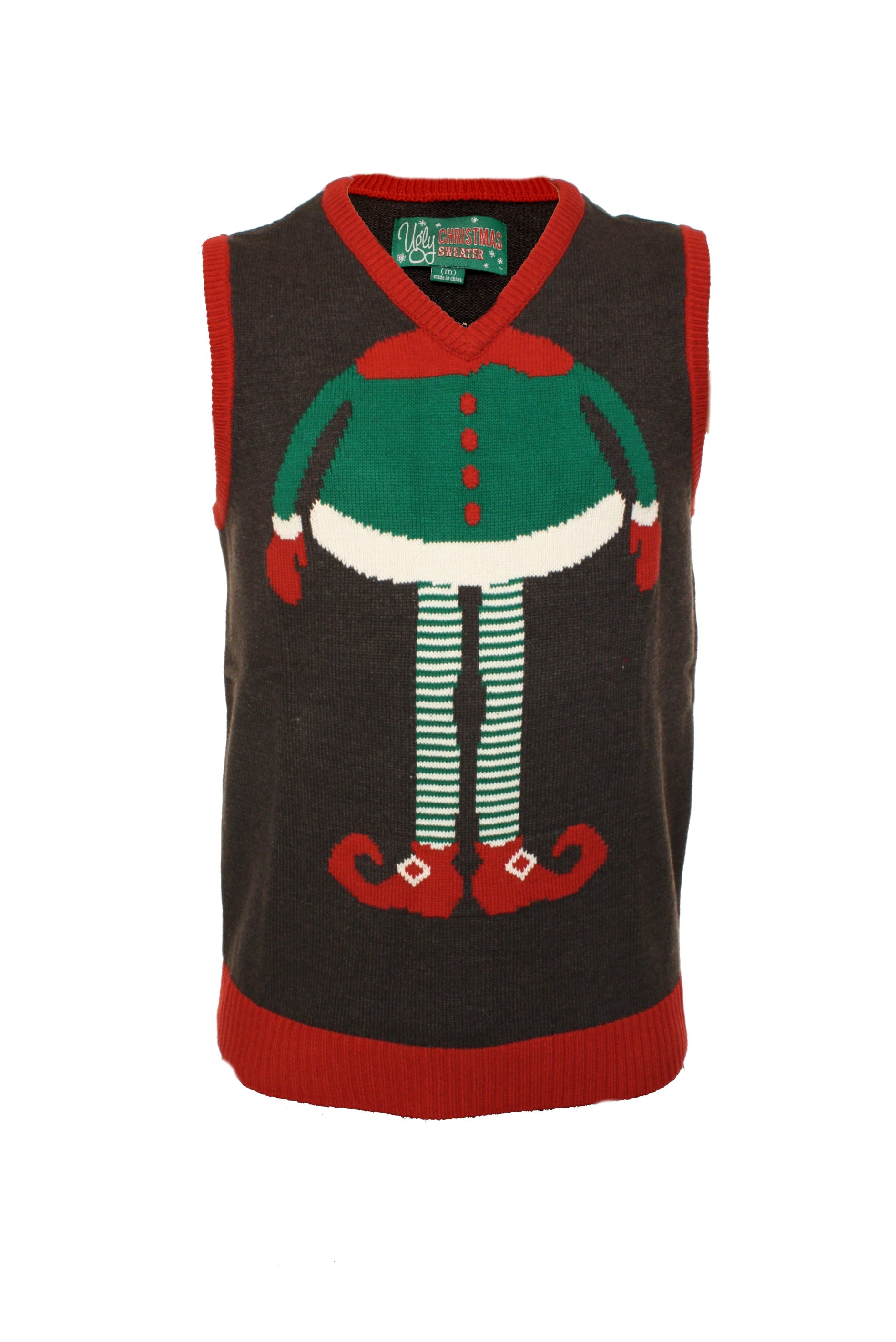 Ugly Christmas Sweater Men's Santa Elf 
