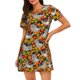 thumbnail image 1 of Easygdp Sloth on the Branch Camisón de manga corta para mujer, informal, estampado, 1 of 6