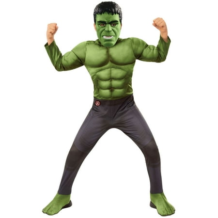 Boys Marvel Avengers Incredible Hulk Muscle Halloween Costume
