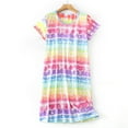 thumbnail image 3 of Plus Size Nightgown Knitted Cotton Sleepwear Short Sleeve Round Neck Home Dress, 3 of 5