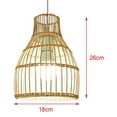 thumbnail image 1 of Rattan Lamp Shade Rattan Chandelier Lampshade Light Fixture Living Room Table Cover Art Craft 18cmx26cm, 1 of 8