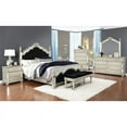 thumbnail image 3 of Heidi 4-piece Queen Tufted Upholstered Bedroom Set Metallic Platinum, 3 of 7