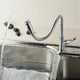 thumbnail image 5 of Grifo de agua fría individual con diseño de cuello flexible, grifo de cocina giratorio de 360° en cromo pulido, fácil instalación para bar, restaurante, lavandería, áreas al aire libre, césped,, 5 of 5