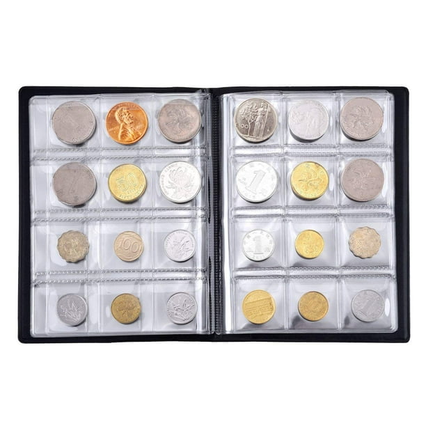 Album de pièces de monnaie de 100 pages, collectionneurs de pièces de  monnaie, 250 poches pour