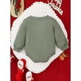 thumbnail image 3 of Bagilaanoe Newborn Baby Girl Boy Christmas Romper Sweatshirt Long Sleeve Bodysuits Letter Print Pullover 6M 12M 18M 24M Infant Casual Tee Tops, 3 of 9