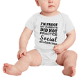 thumbnail image 2 of I'm Proof My Parents did not Practice Social Distancing Cute Baby Bodysuit Newborn-24 Months, 2 of 5