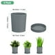 thumbnail image 3 of Uxcell 4 paquetes de macetas de 4.5 pulgadas, macetas de plástico con agujeros de drenaje para cactus, macetas para plantas de interior, gris, 3 of 7