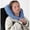 Navy, variant on Alex Orthopedic Crescent Shaped Travel Neck Pillow – Fiber Filled Cervical Support Pillow with Removable Washable Cover, White