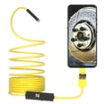 thumbnail image 1 of Tignapoo Caméra d'Inspection HD 720P avec 6 Lumières LED Réglables, Câble Étanche IP67 2M, Compatible avec Android & PC pour Inspection sous-Marine, Véhicule et Égout, 1 of 6