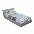 thumbnail image 3 of Ambesonne Modern Fitted Sheet & Pillow Sham Set, Friends Shoes in Street, Queen, Multicolor, 3 of 3