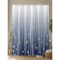 thumbnail image 4 of Blue Wave Lines Shower Curtain Set ，Waterproof Fabric Shower Curtains Flower Gradient Minimalist Texture Shower Curtains for Bathroom,Bathroom Decor 36"x72", 4 of 6