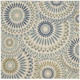 thumbnail image 2 of SAFAVIEH Veranda Petra Geometric Indoor/Outdoor Area Rug, 5'3" x 5'3" Square, Cream/Green, 2 of 8