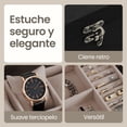 thumbnail image 2 of SONGMICS Caja de Relojes con 8 Ranuras, Estuche de Relojes de Madera de 2 Niveles con Tapa de Cristal, Negro Ébano, 2 of 5