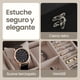 thumbnail image 2 of SONGMICS Caja de Relojes con 8 Ranuras, Estuche de Relojes de Madera de 2 Niveles con Tapa de Cristal, Negro Ébano, 2 of 5