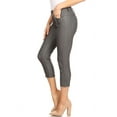 thumbnail image 2 of Women's Cotton Blend Capri Jeggings Stretchy Skinny Pants Jeans Leggings, 2 of 3