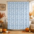 thumbnail image 2 of Blue Florals Shower Curtain Set - Small 36" x 72" Washable Bathtub Curtain with 12 Hooks, Cottagecore Vine Leaves Minimalist Waterproof Fabric Stall Shower Curtains for Bathroom/Bathtub Décor, 2 of 8