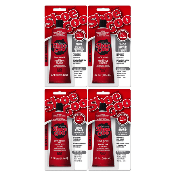 Shoe GOO 110212 Adhesive, 3.7 fl oz, Black (4 Pack)
