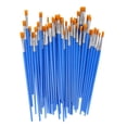 thumbnail image 1 of Juego de Pinceles 50 Piezas NiñOs Nylon Cabello Plano PequeñO Aceite Acuarela Artista Kits Pintura una Granel para, 1 of 10