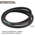 thumbnail image 2 of Uxcell 1580mm Outside Circumference 13mm Width 10mm Height Cogged V-Belt, Wedge Belt, 2 of 5