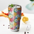 thumbnail image 3 of Daisy Floral Tumbler with Lid and Straw Stainless Steel 30oz Daisy Tumbler Cup Insulated Daisy Water Bottle Cups Coffee Tumbler Travel Mug Gifts for Women, 3 of 7