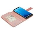 thumbnail image 4 of Samsung Galaxy Note 8 Case, Glitter Bling Faux Leather Kickstand Wallet Cover - Rose Gold, 4 of 5