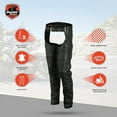 thumbnail image 4 of Daniel Smart Motorcycle Leather Chaps – All Season Unisex Biker Pant with Customizable fit and Carry Pockets, 4 of 7