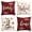 Pine Tree, variant on Sm:)e Buffalo Plaid Believe Joyful Home Snow Christmas Winter Throw Pillow Cover 18 x 18 Inch, Holiday Snowflake Cushion Case Decoration for Sofa Couch Set of 4