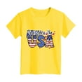 thumbnail image 4 of Gubotare 4th of July Toddler Girl Shirt Baby Girls' and Toddler Short Sleeve Everyday T Shirts (Yellow,Size 2-3 Years), 4 of 4