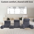 thumbnail image 4 of Almohada trasera ENITYA, soporte de cama de 19 pulgadas con reposabrazos y bolsillos, 4 of 8