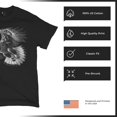 thumbnail image 6 of Flying Eagle Portrait T-shirt Soaring Patriotic Symbol of Freedom American Bird Wings Wildlife Nature Men's Tee, 6 of 7