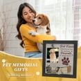 thumbnail image 4 of Unique Bargains Dog Memorial Gifts for Loss of Dog Personalized Keepsake Pet Memorial Frame Wooden Frame with Paw Print Design 9.06"x9.06" Black Gray, 4 of 6